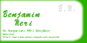 benjamin meri business card