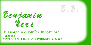 benjamin meri business card